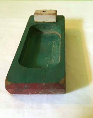 1930 ' s Miniature Boat Hand Made Wooden Cargo Skiff 5 3/8 