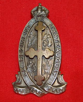 Canada Le Regiment De Chateauguay Cap Badge