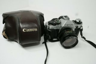 Vintage Canon Ae - 1 Camera Program With Case Black/silver Color