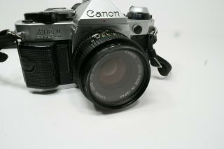 Vintage Canon AE - 1 Camera program with case Black/silver color 5