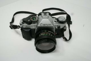 Vintage Canon AE - 1 Camera program with case Black/silver color 8