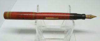 Vintage Swan Mabie Todd Ring Top Fountain Pen Tangerine Rare Find
