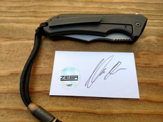 ZIEBA KNIVES S3 RARE CUSTOM FINISH G10 & TITANIUM 3.  5 NITRO - V SKULL SPACER USA 10