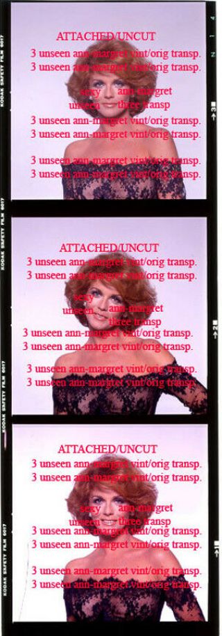 Ann Margret 3 Sexy Glamorous Unseen Hot Vintage 2x2 Transparencies