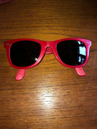 Vtg Ray Ban Bausch & Lomb Usa Red 50mm 5022 Wayfarer Sunglasses