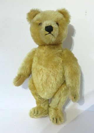 Vintage Straw Filled Steiff Teddy Bear With Button In Ear