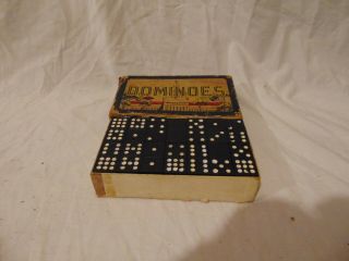 Vintage 1950 ' s Hal/Sam Dominoes Complete Set 930 White House On Dominoes 2