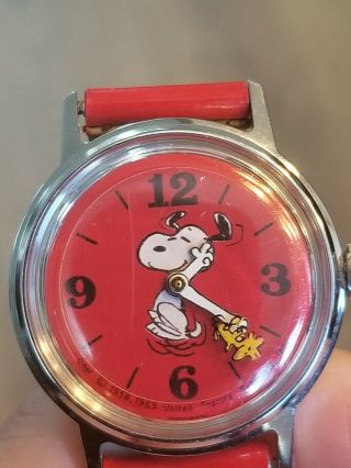 Vintage Snoopy Peanuts Watch Hand - Wind Rare With Woodstock Floating Second Hand