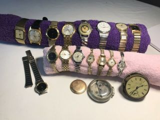 19 Vintage Watches Parts Repair Hamilton Elgin Bulova Gruen Ga Conant 1891,