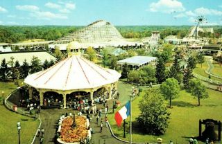 Vintage Kings Island Park Coney Island Rollercoaster Cincinnati,  Oh Postcard H