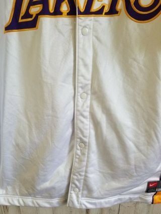 LOS ANGELES LAKERS Basketball NIKE Vintage Sz Xl Warm Up Shooting Jacket White 6