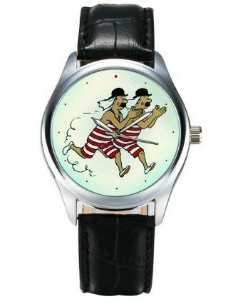 Thomson And Thompson Twins Cult Art Vintage Tintin Art Collectible Wrist Watch