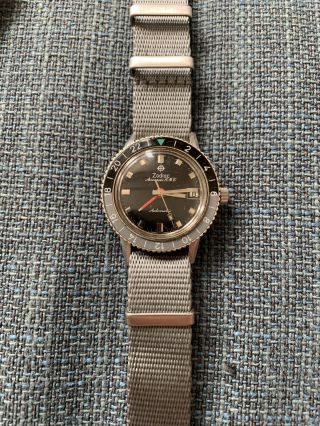 Vintage Zodiac Aerospace GMT Automatic Mens Watch 1968 Bakelite Bezel 2