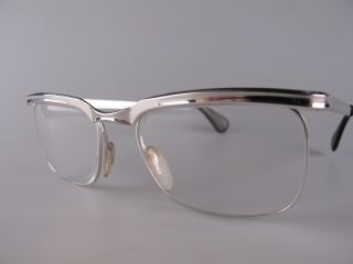 Vintage Metzler 1/10 12k White Gold Filled Eyeglasses Size 52 - 18 Made In Germany