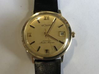 Vtg Jaeger Lecoultre Master Mariner Automatic 10k Gold Filled Watch 33mm Running