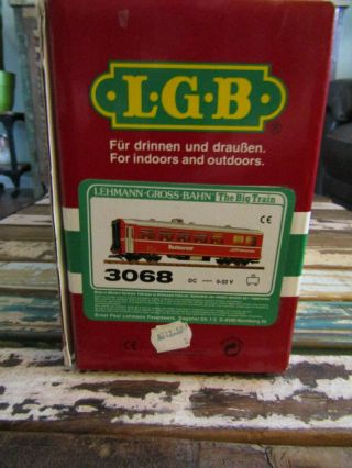 Vintage L - G - B RESTAURANT Car 3068 G Scale w/Original Box Germany 2