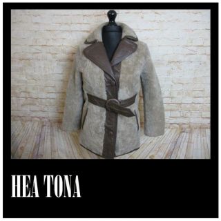 Hea Tona Womens Lambswool Fur Coat Size 10 36” Chest Good Vintage Ref 4019