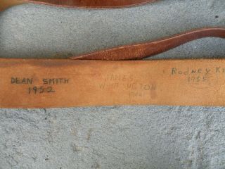 Group of 1940 ' s or 50 ' s Canadian or English military or police Sam Leather Belts 6