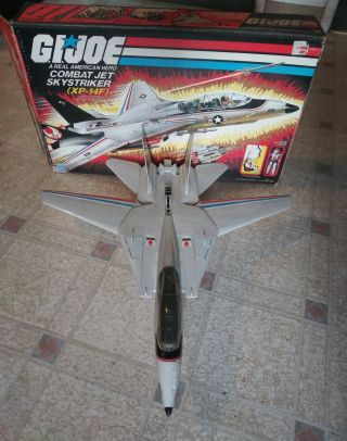 Vintage 1983 Gi Joe Real American Hero Combat Jet Skystriker W/box Xp - 14f Hasbro