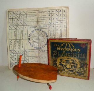 Rare Antique Planchette Ouija Board C 1900 Glevum Boxed Vgc Complete