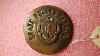 Vintage Massachusetts State Police Horse Bridle Badge Obsolete
