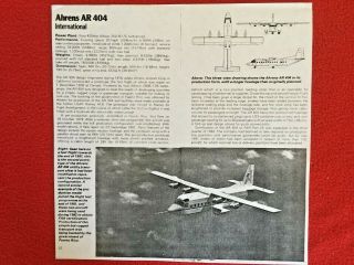 Rare Ill - fated AHRENS 404 Turbo - prop Airliner Orig.  Drawings & Parts SO UNIQUE 3