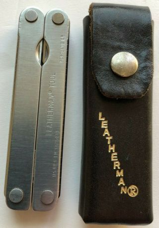 Vintage Leatherman Pocket Multi Tool Leather Case Knife Portland Oregon