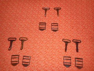 U.  S.  Army : Wwii Era 6 Hooks & 6 Buckles For M - 1936 Combat Suspenders