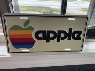 Vintage Apple Computer License Plate Auto Car Tag 70 ' s 80 ' s Old Stock 2