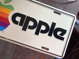 Vintage Apple Computer License Plate Auto Car Tag 70 ' s 80 ' s Old Stock 8