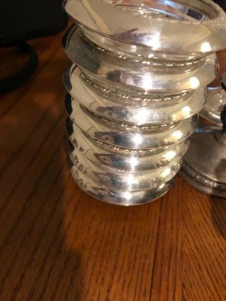 Sterling candle holder,  salt and pepper shaker,  mirror etc 3