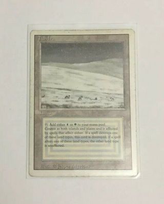 Vintage Magic The Gathering Card Tundra Revised Edition Dual Land White Border