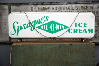 Vintage Neon Products Lighted Sign Spragues Ice Cream Dairy General Store chain 4