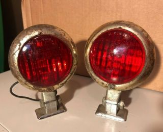 Pair Vintage Auto Parts Rear Light Part