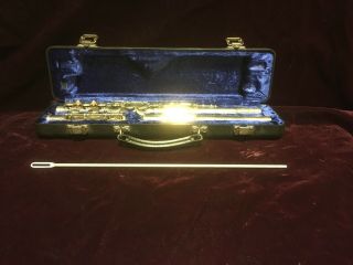 Vtg.  Selmer Fl302 Flute Silver Plate W/case