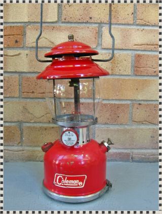 Vintage Coleman 200a 200 A Red Lantern Single Mantle 11/71