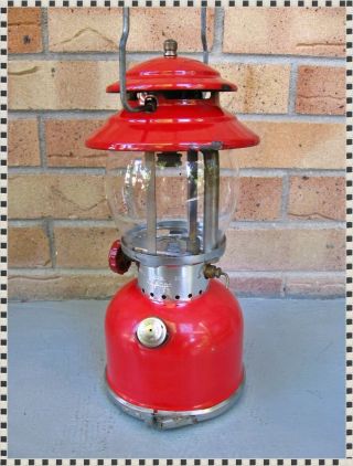 Vintage Coleman 200A 200 A Red Lantern Single Mantle 11/71 2