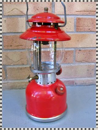 Vintage Coleman 200A 200 A Red Lantern Single Mantle 11/71 3