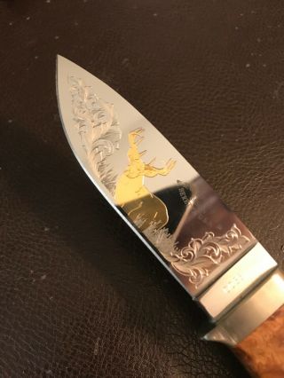 Vintage Beretta Loveless Limited Knife By Hattori Seki Japan Engraved Rare 3