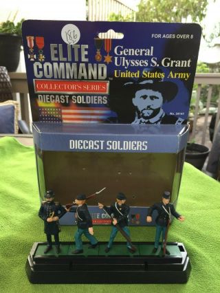 General Ulysses S.  Grant Lead Soldier Figure Set - Us Army - Civil War - Boxed