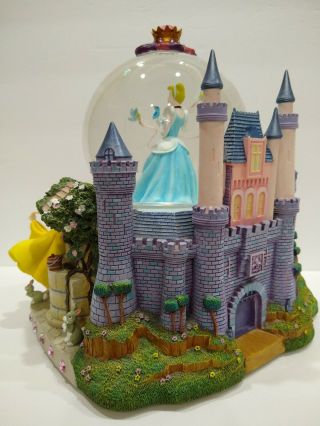Vtg Disney Princesses Musical Snow Globe Dream Is A Wish Ariel Snow Daughters 5