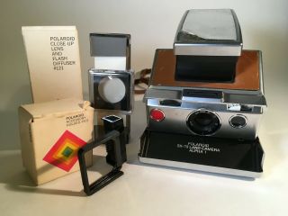 Vintage Polaroid Sx - 70 Land Camera Alpha 1 & Accessories & Strap
