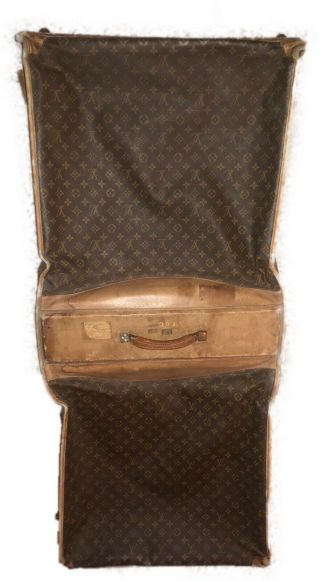Vintage 1980s Authentic Louis Vuitton Garment Long Bag Brown,  Luggage