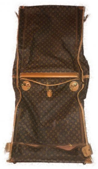 Vintage 1980s Authentic Louis Vuitton Garment Long Bag Brown,  Luggage 2