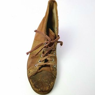 c1920 US Keds Canvas High - Top Basketball Sneaker RIGHT Shoe Great for Display 3