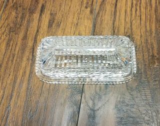 Vintage Waterford Crystal Lismore Covered Butter Dish 2