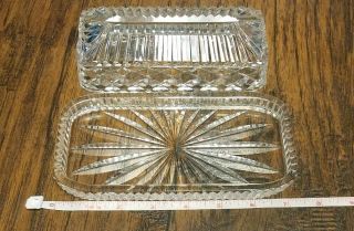 Vintage Waterford Crystal Lismore Covered Butter Dish 3
