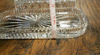 Vintage Waterford Crystal Lismore Covered Butter Dish 4