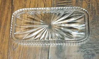 Vintage Waterford Crystal Lismore Covered Butter Dish 6