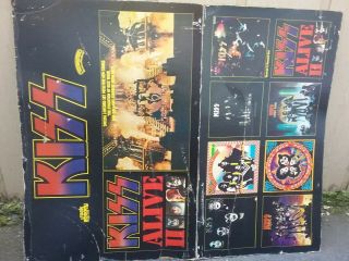 Kiss 1977 Alive Ii Promo Cardboard Display G Creases Edge Tears Rare Vtg Htf